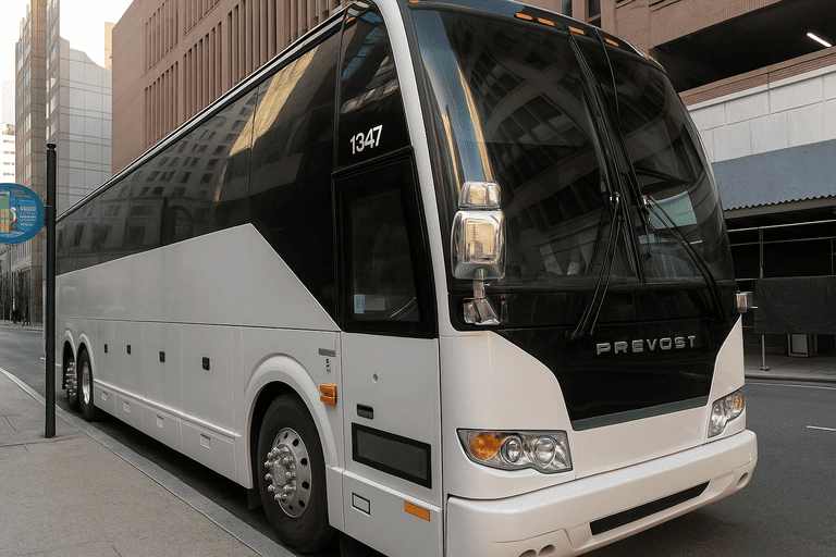a Charter Bus Rental Middletown coach bus